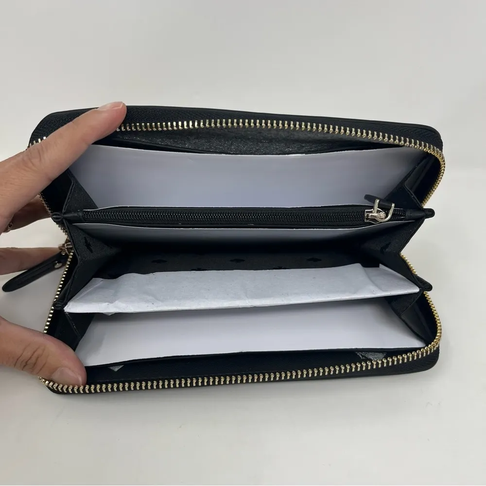 Kate Spade Ella Apple Toss Embroidered Large Continental Zip Wallet - Image 7