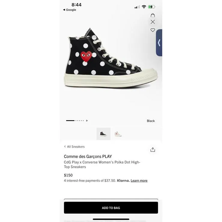 Comme des Garçons PLAY CdG Play x Converse High-Top Sneakers - Image 8