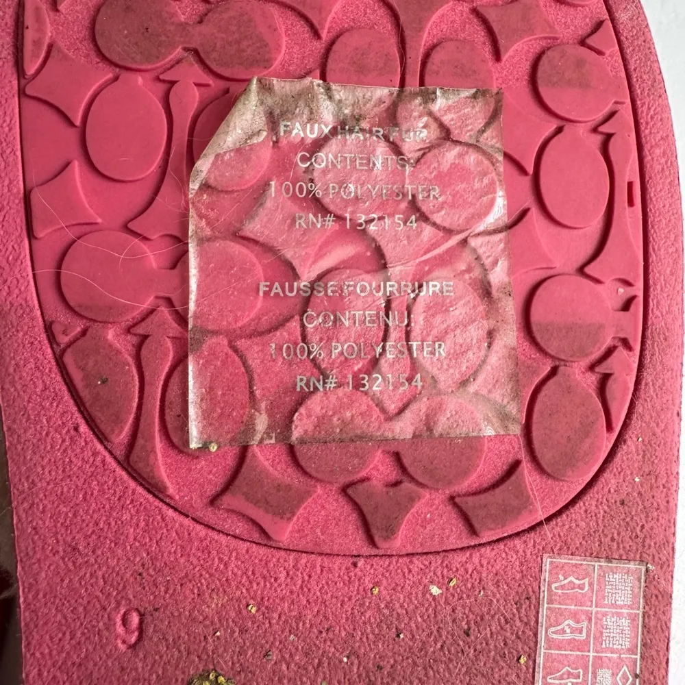 Coach Pink  Fuzzy Slides - Image 5