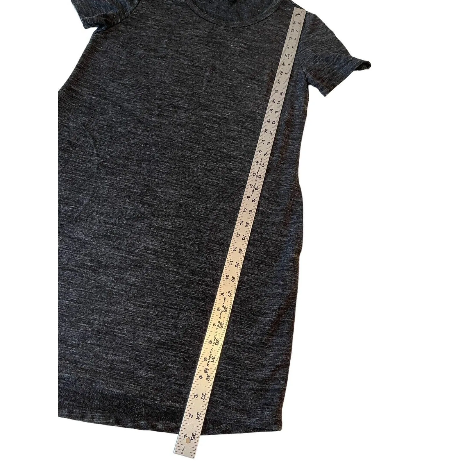 32 Degrees Women Size M Short Sleeve Casual T -SHIRT Dress‎ Gray Pockets - Image 4