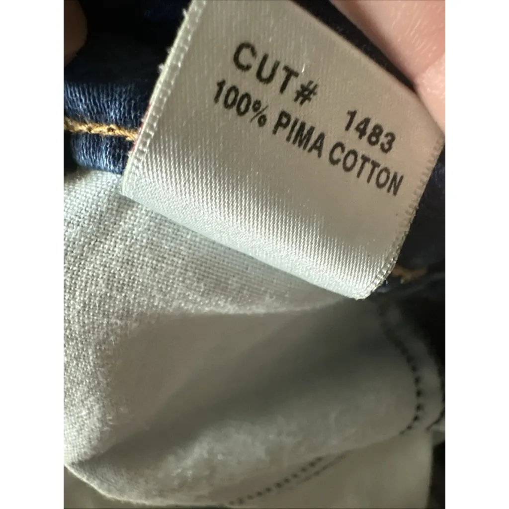 J Brand Kat Wide Leg Denim Blue Flare Jeans Mid Rise 32 X 31 EUC Pima Cotton USA - Image 8