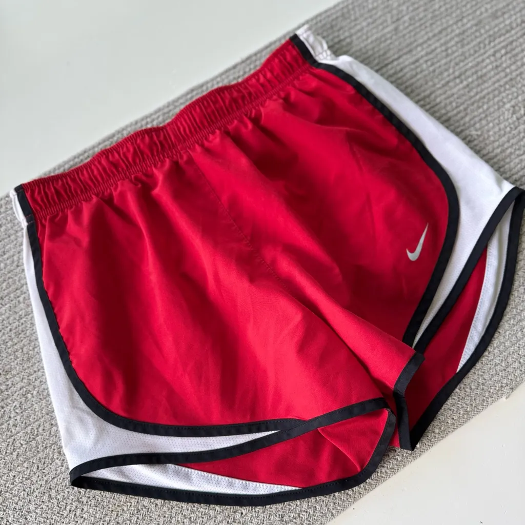 Nike Red Black White Dri Fit Running Shorts Size Small - Image 10