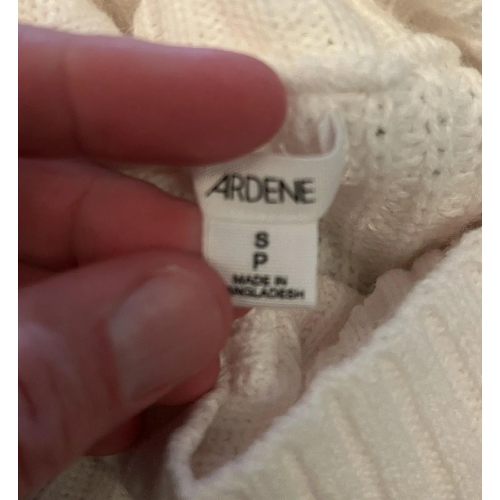 Ardene Sweater Womens Small White Turtleneck Chunky Knit Cozy Ribbed Pullover - Image 6