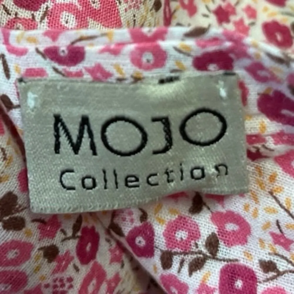 Mojo Pink Floral Print Sleeveless Bow Tie Ruffle Strap Crop Tank Top Size S/M - Image 4