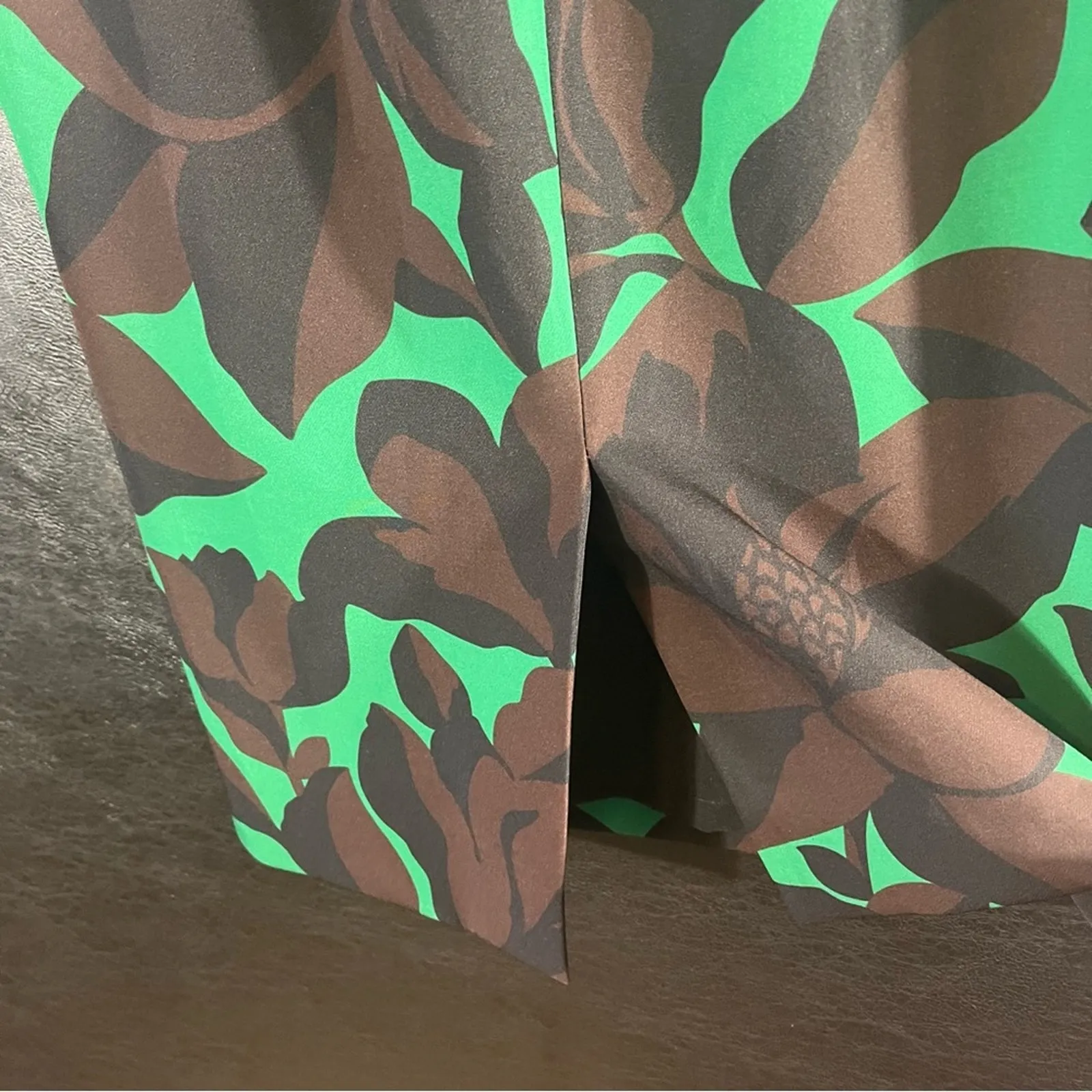 Milly Green‎ Floral Print Skirt Size 4 - Image 7