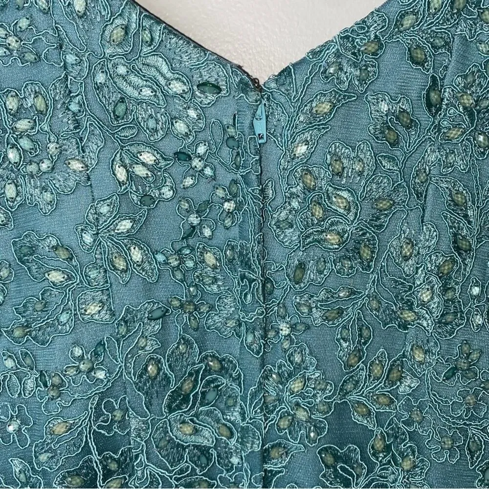 La Femme Formal Gown Beaded Lace Short-sleeved Mermaid Prom Dress 2 - Image 9