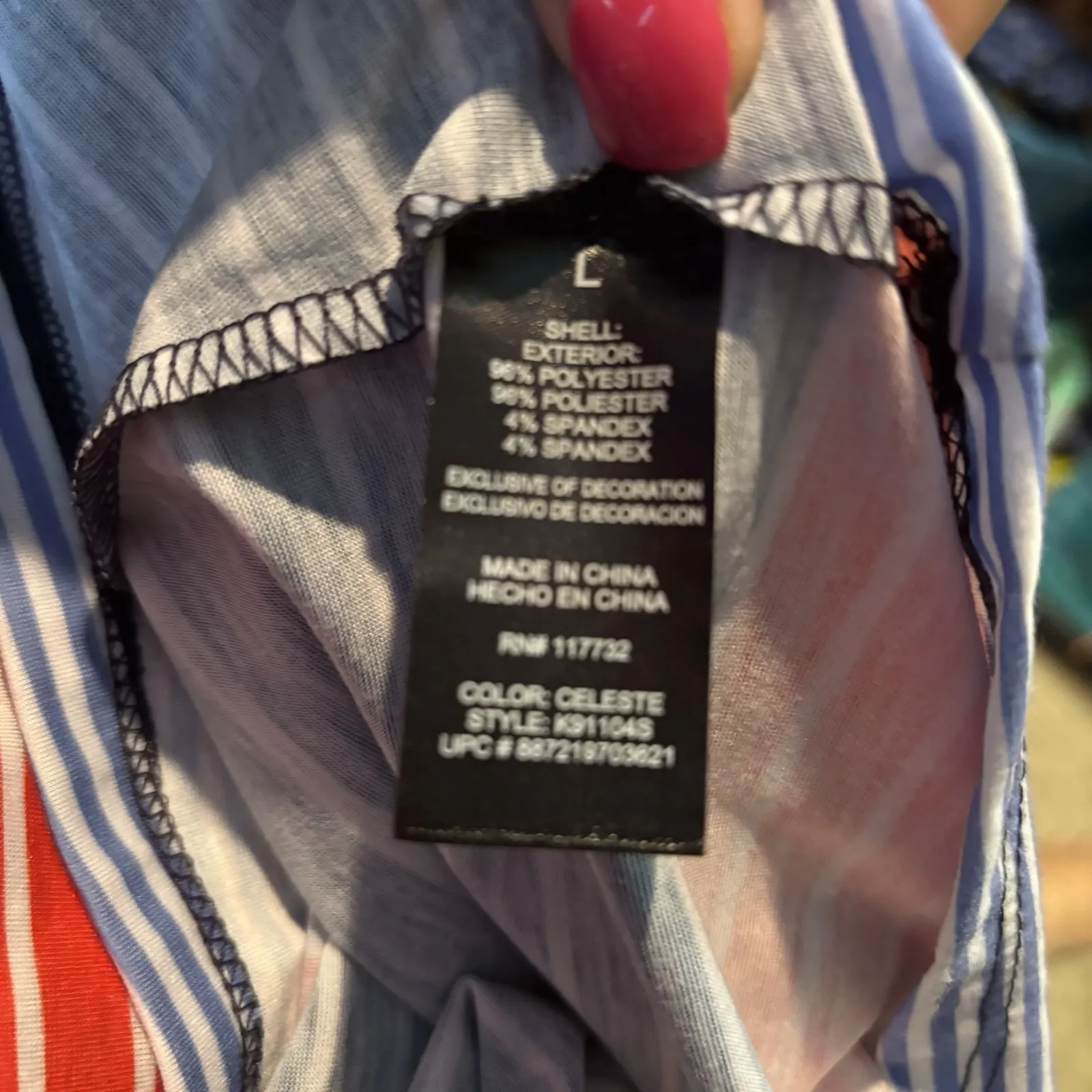 ZX Outdoor Lifestyle Size Large Racerback Striped Tank Dress‎ Empire Waist NWT - Image 6