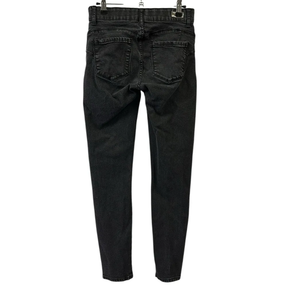 Juicy Couture Y2K Black Mid Rise Stretch Denim 2 Pocket Skinny Jeans Womens 2 - Image 4