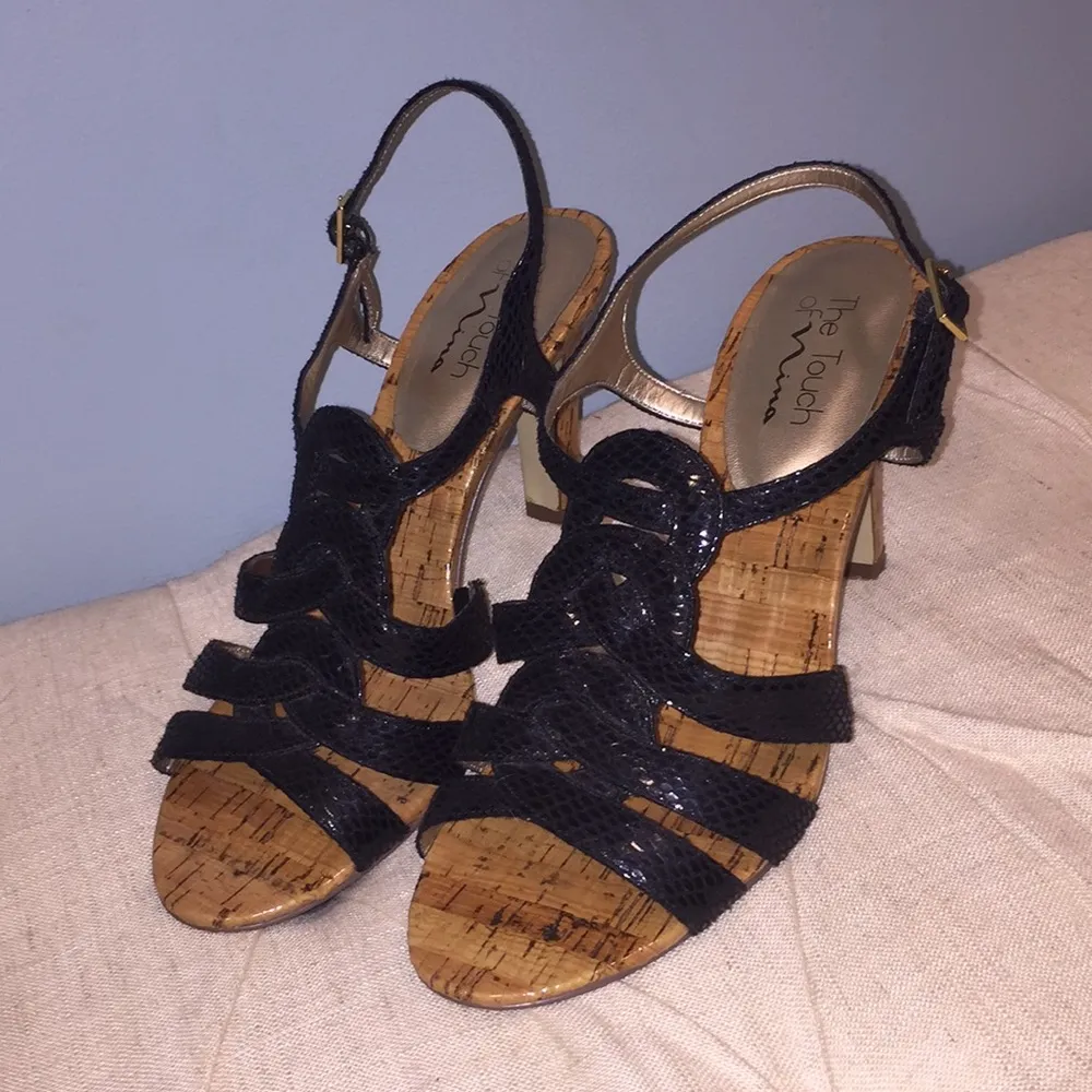 🔵Nina black strappy heels! - Image 3