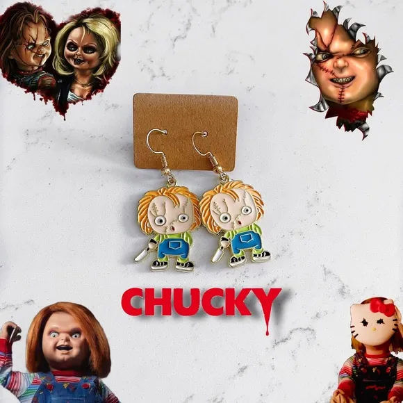 Chucky earrings 💕 Orange - Image 2