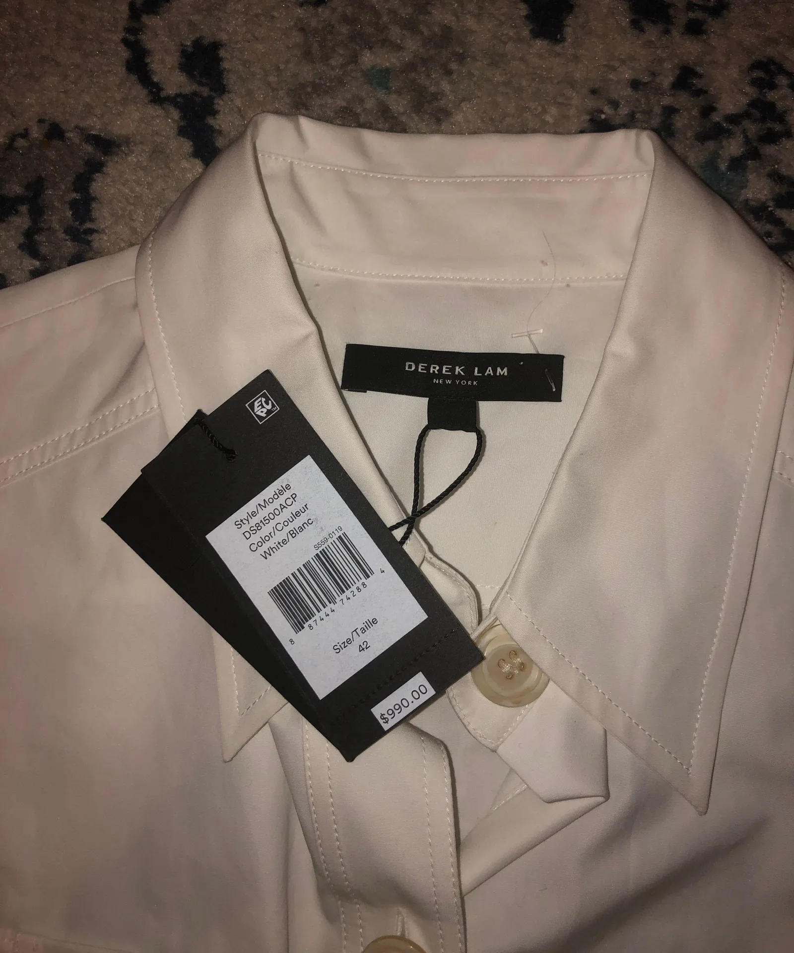 Derek Lam White Button Up Dress - Image 3