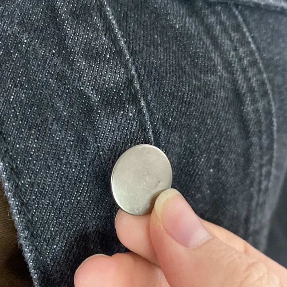 Le Lis shimmer and shine sequined cropped denim jacket with fringe hem size S - Image 12