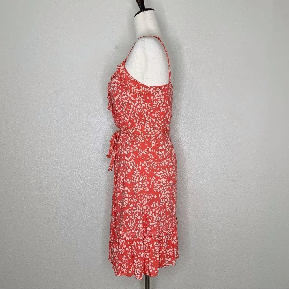 Forever 21 Ruffle Sleeveless Salmon Pink Summer Dress, Sz Small - Image 5