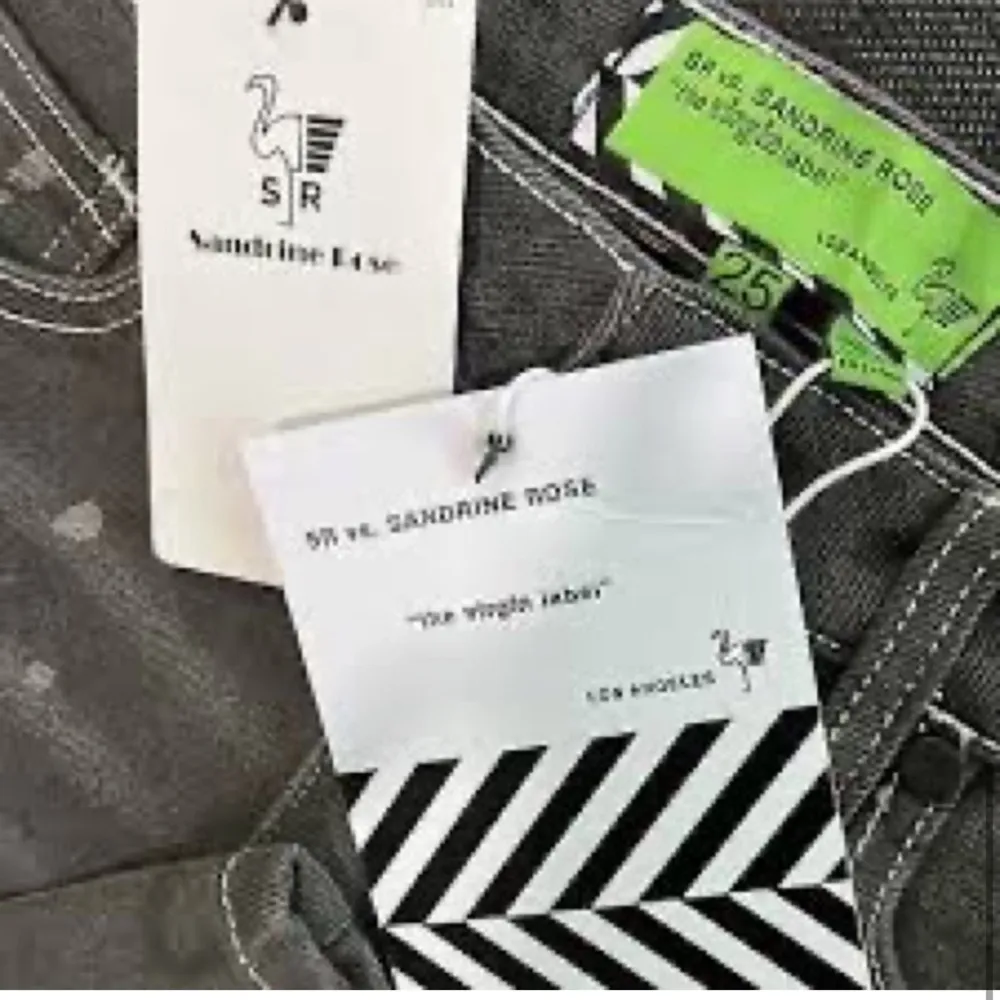 Sandrine Rose The Virgin Label x Free People Jeans in Polka Grey NWT $138sale! - Image 8