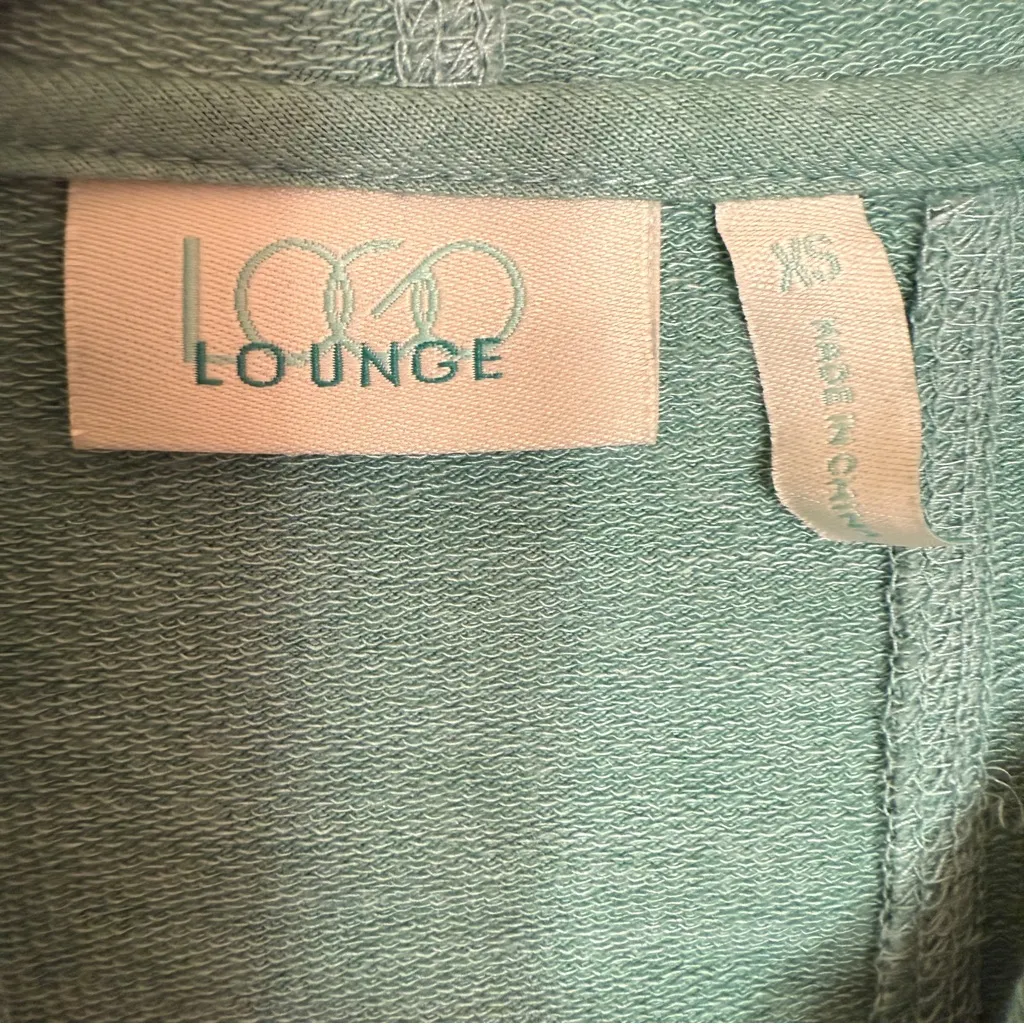 LOGO Lounge Women's Green Zip Hoodie with Lace Trim XS - Image 3