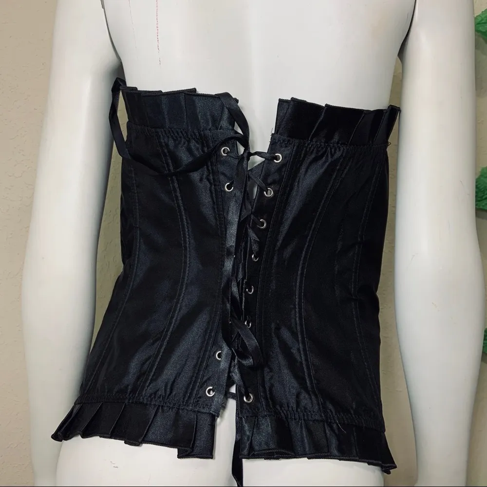 Corset Black Sparkles New Sexy Festival Cosplay Size 2X - Image 12