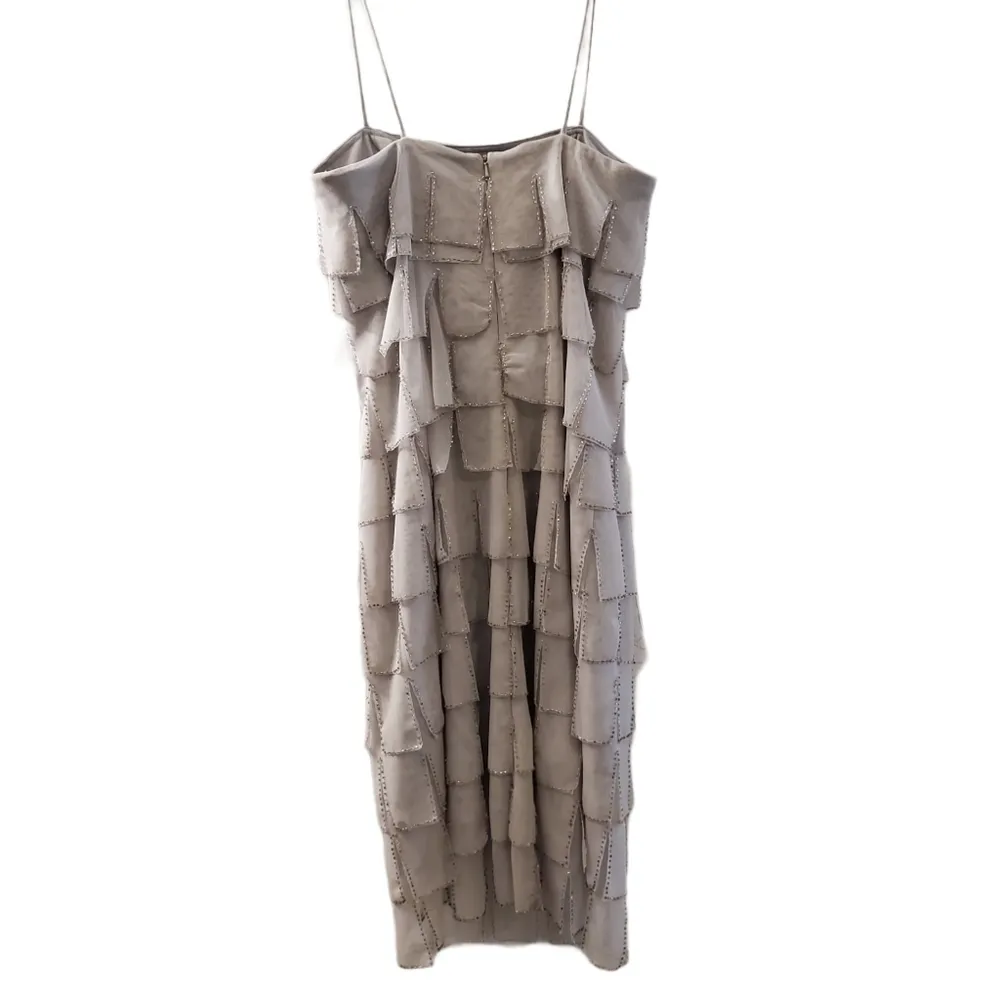 JS Collection Gray Spaghetti Strap Flap Dress 8 - Image 9