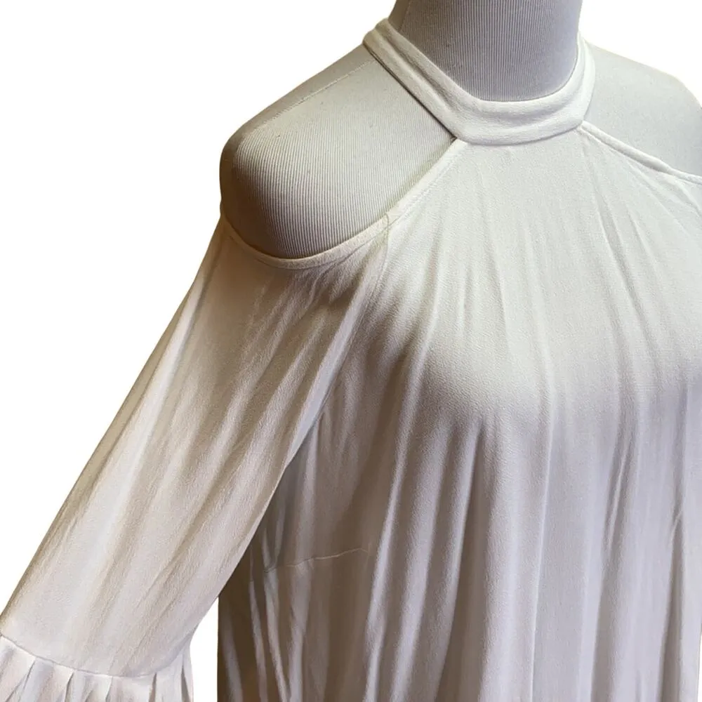 Free People Rayon Drift Away Blouse / Dress in Ivory Size Small - Image 4