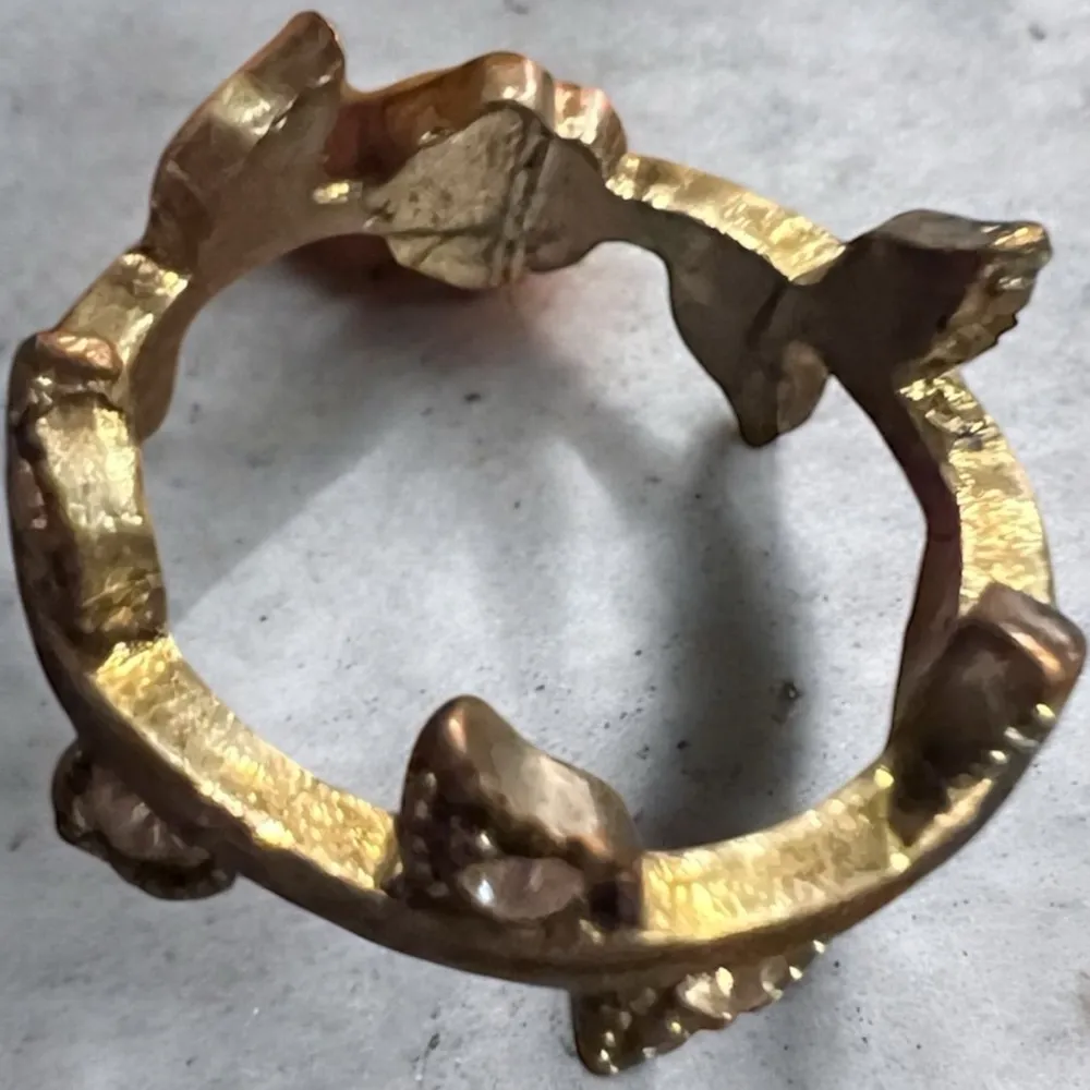 Vintage Pink Rose Silver Ring Size 7 - Image 5