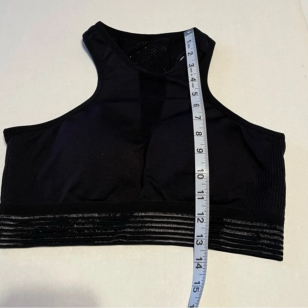 C&C California Womens Size Large Black Sports Bra Nylon Spandex Athletic Workout - Image 5