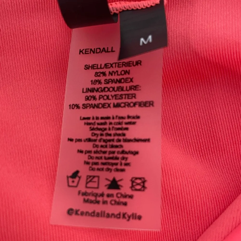 Kendall + Kylie Macrame Embellished Bikini Pink Peach Size Medium - Image 6