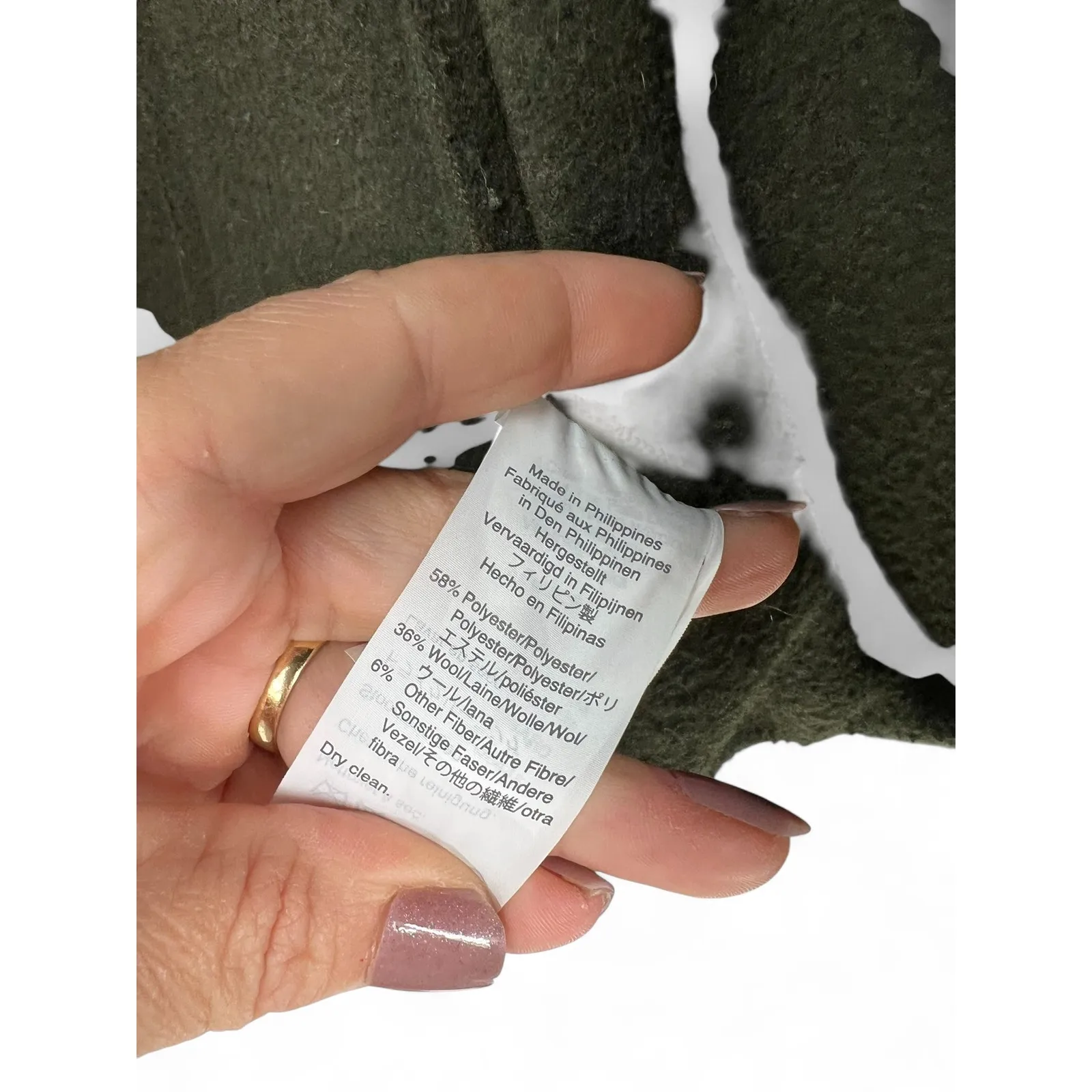 J CREW 00 XXS Coat Jacket Daphne Topcoat  Boiled Wool Sweater Mid Length Women - Image 5