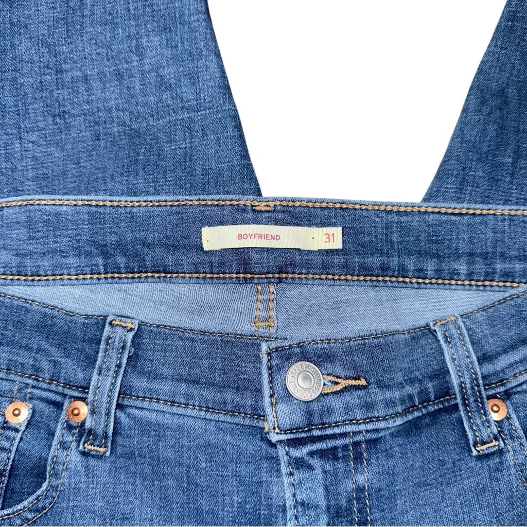 Levi’s Boyfriend Mid Rise Women’s Jeans Sz 31 x 27 Lapis Gem Medium Wash Stretch - Image 9
