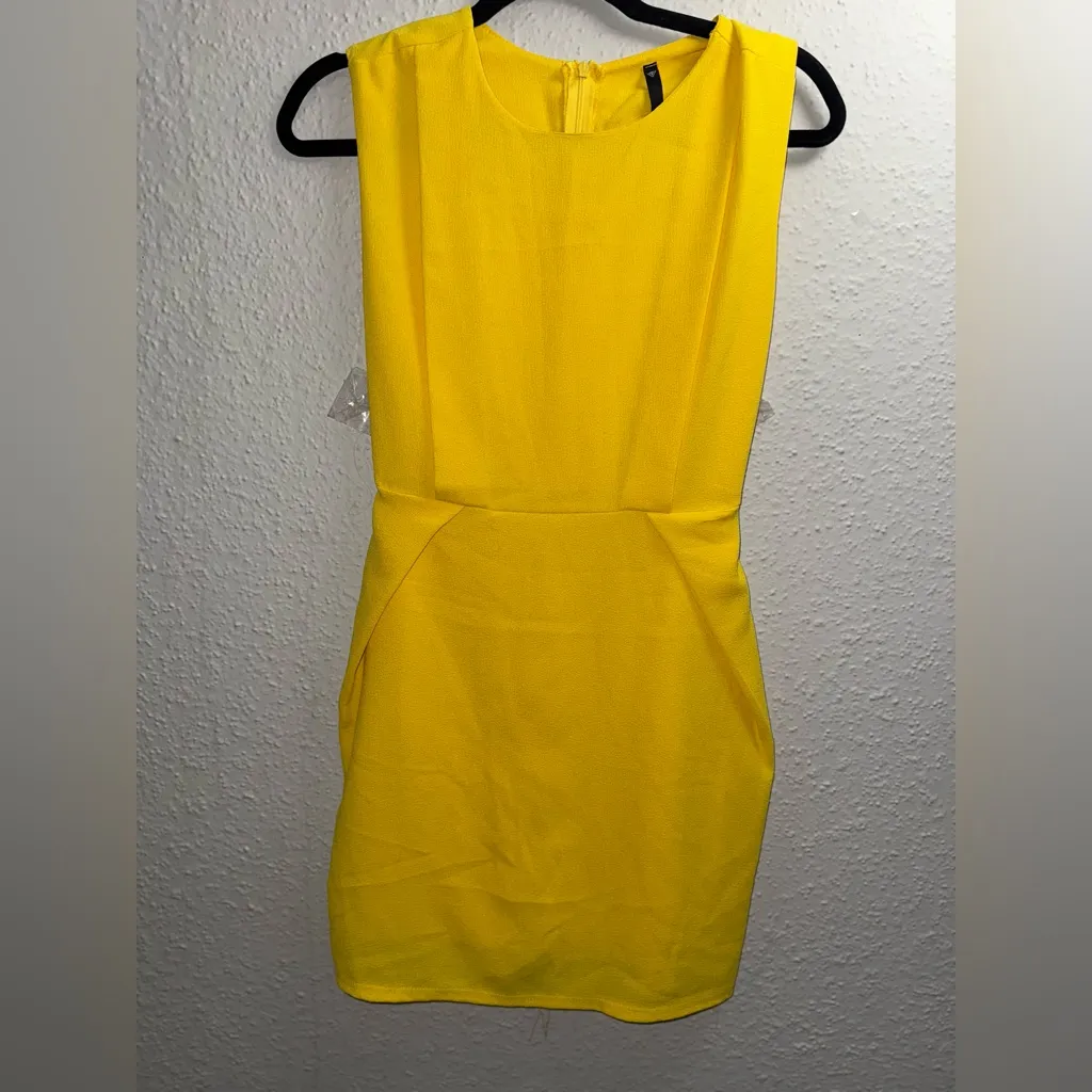 Love Culture Vibrant Yellow Mini Dress Size S - Image 2