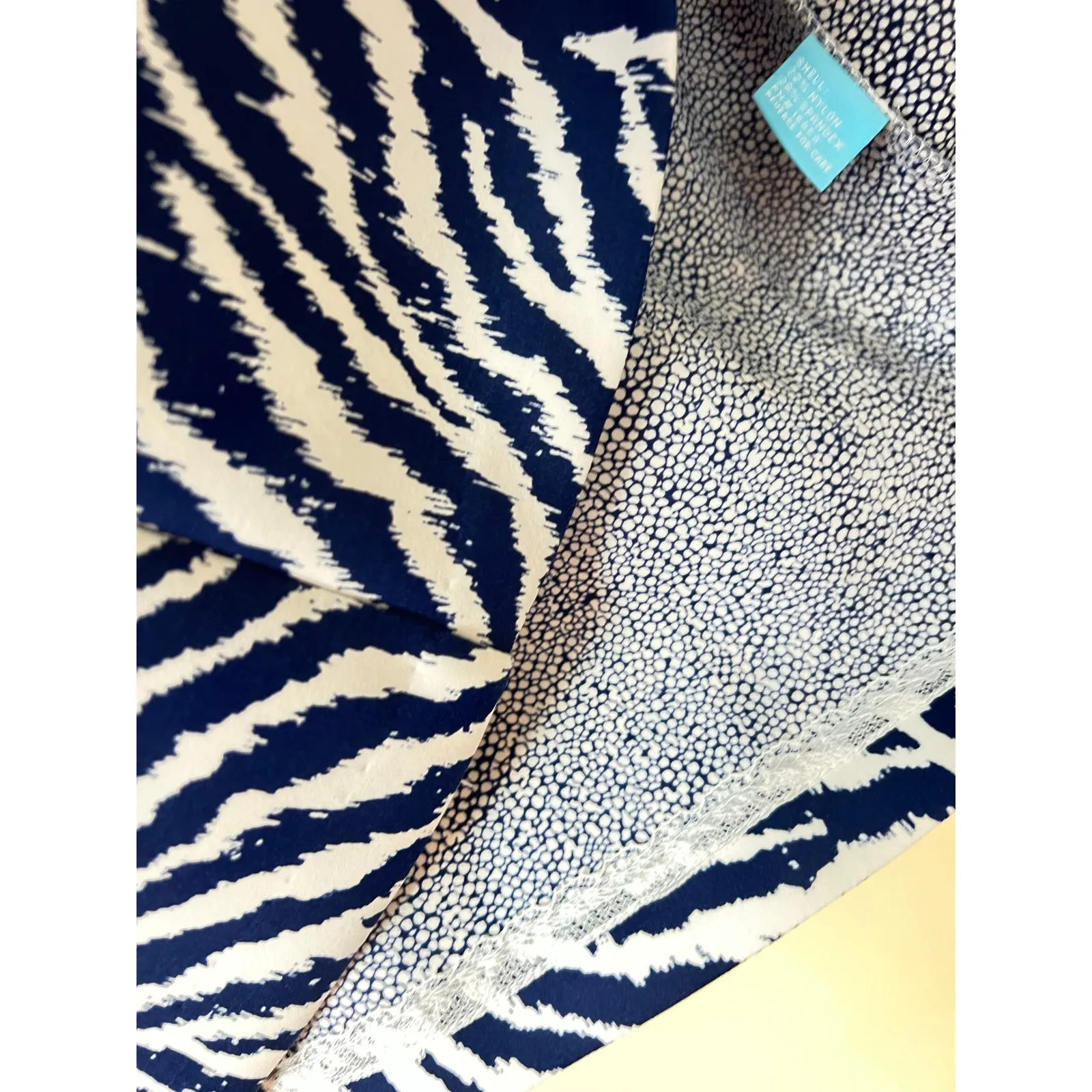 J.McLaughlin Delaney Dress Zebra Animal Print Blue Small Sleeveless Neoprene - Image 4