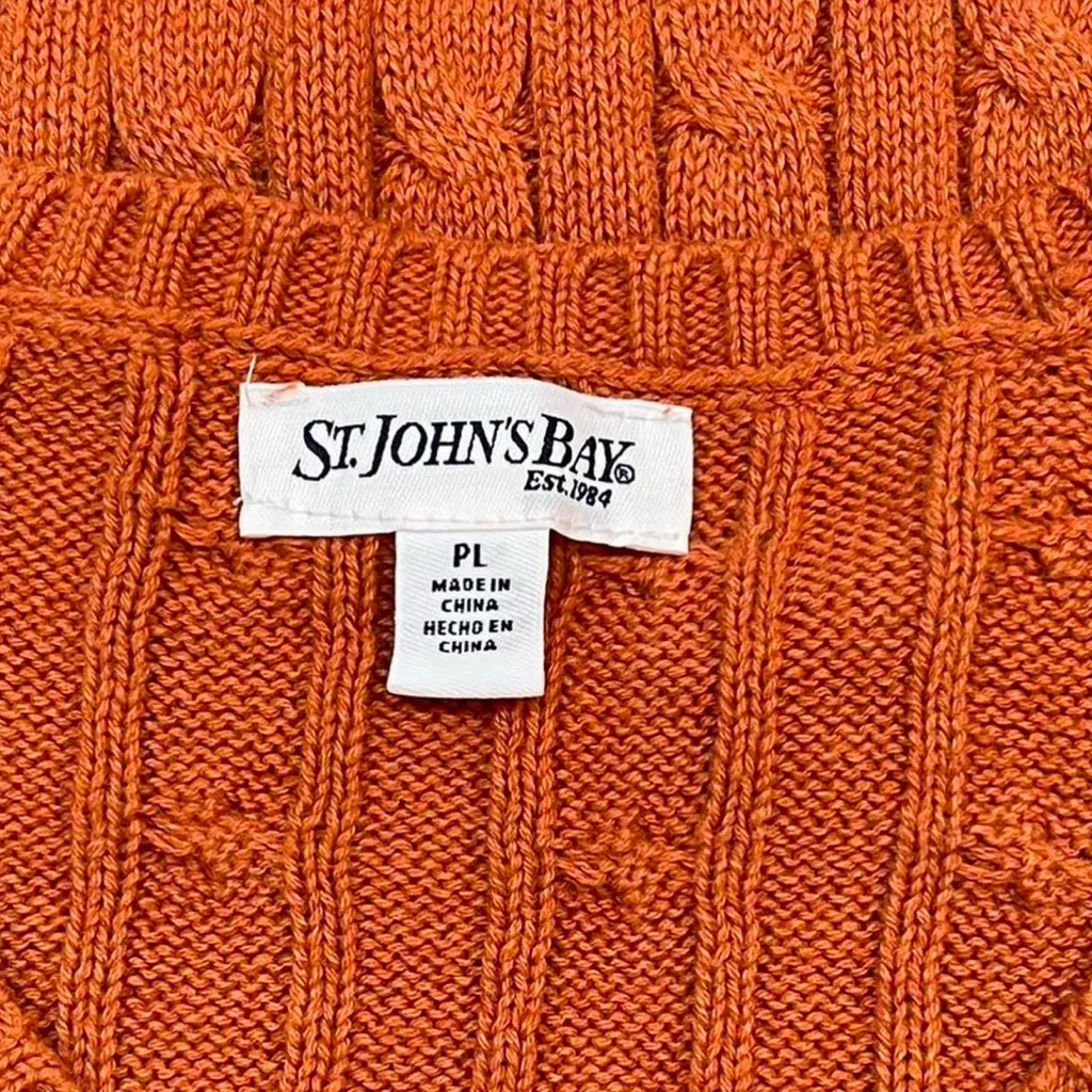 St. John's Bay Vibrant Orange Knit Sweater - Image 5