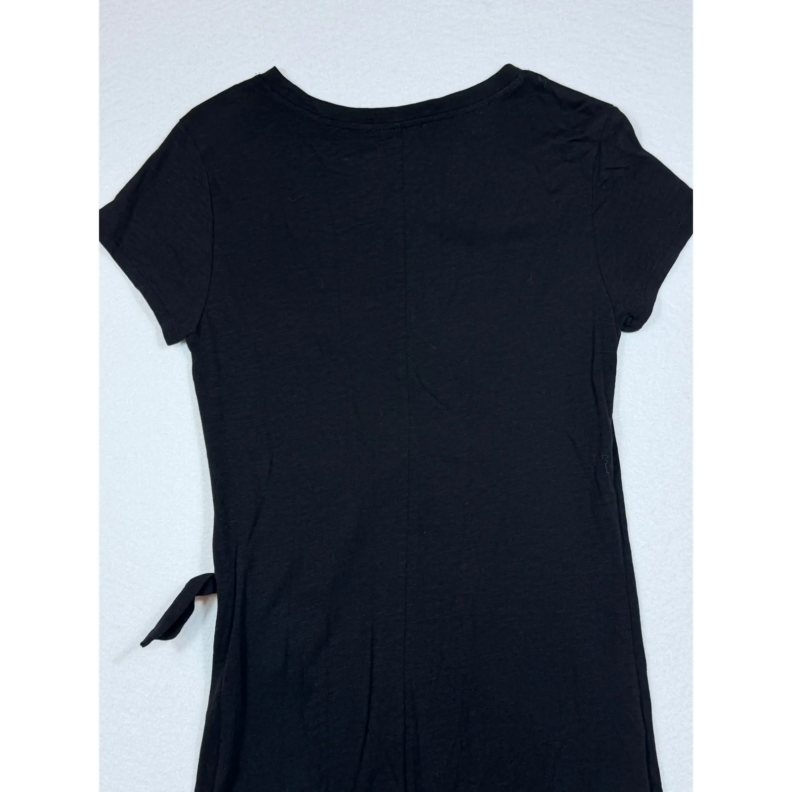 Sanctuary Wrapsody Black Tie Waist Short Sleeve T shirt Dress Womens SM NEW TAG - Image 7