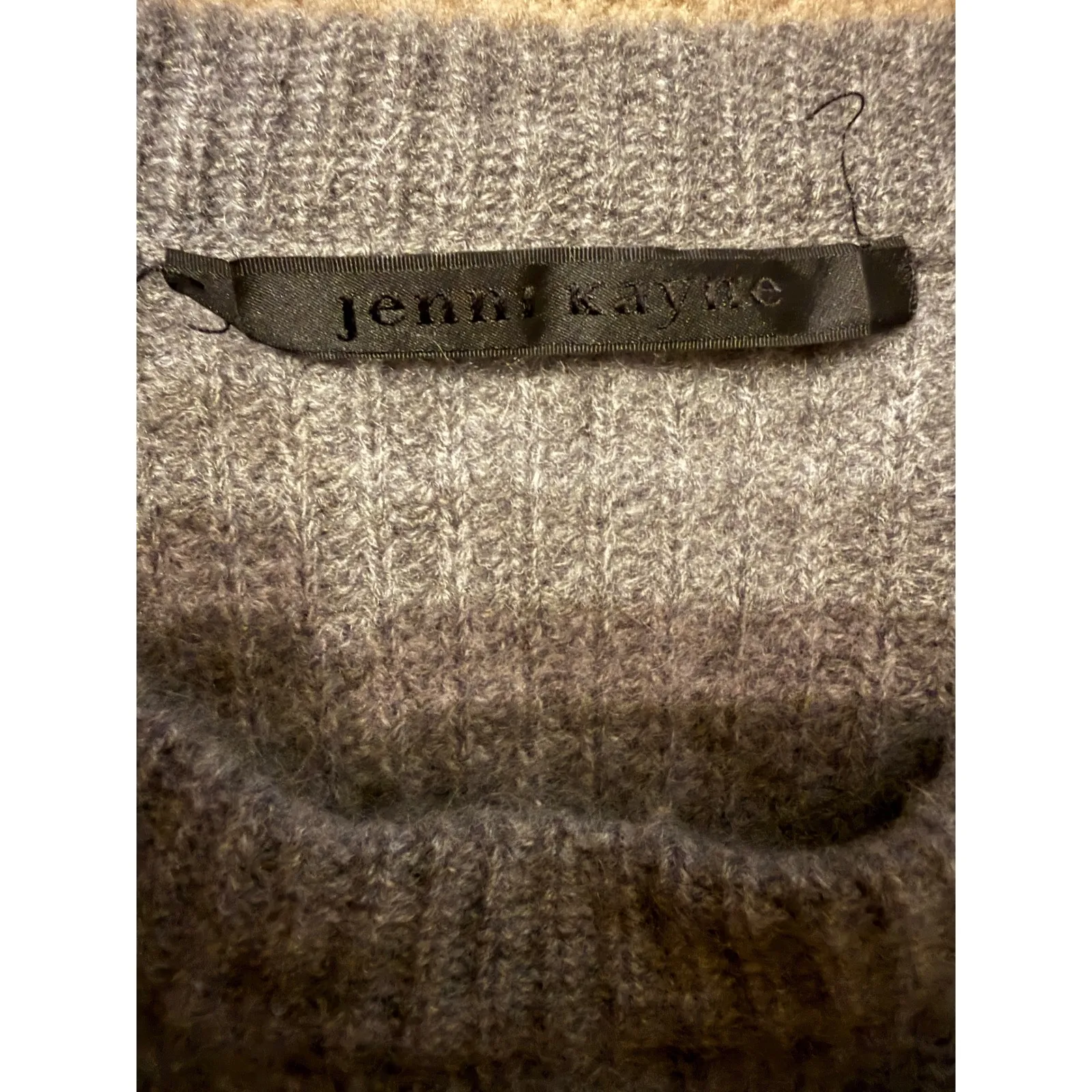 Jenni Kayne Cashmere Sweater Size Medium Gray 100% Women's Long Sleeve Luxe Cozy - Image 5