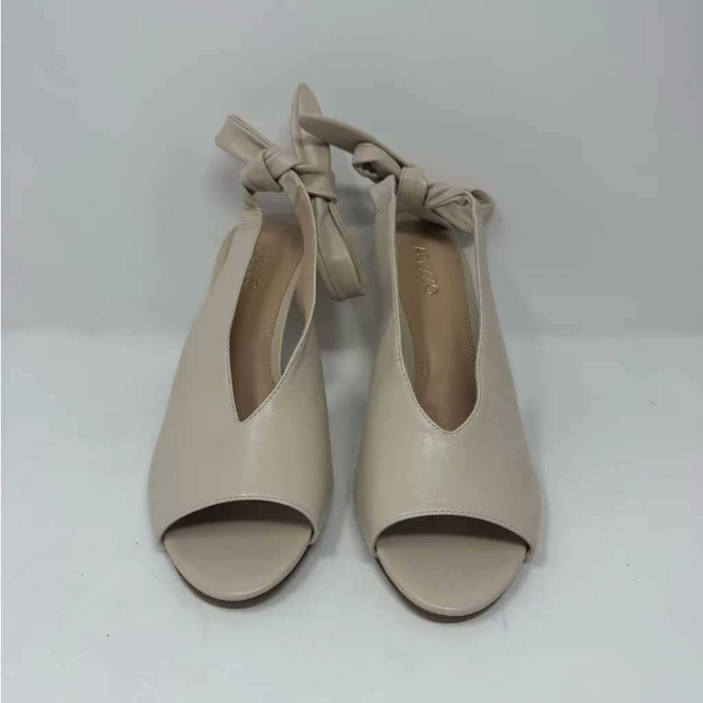 Arezzo Sling Back Tie Heel Size US 7 - Image 4