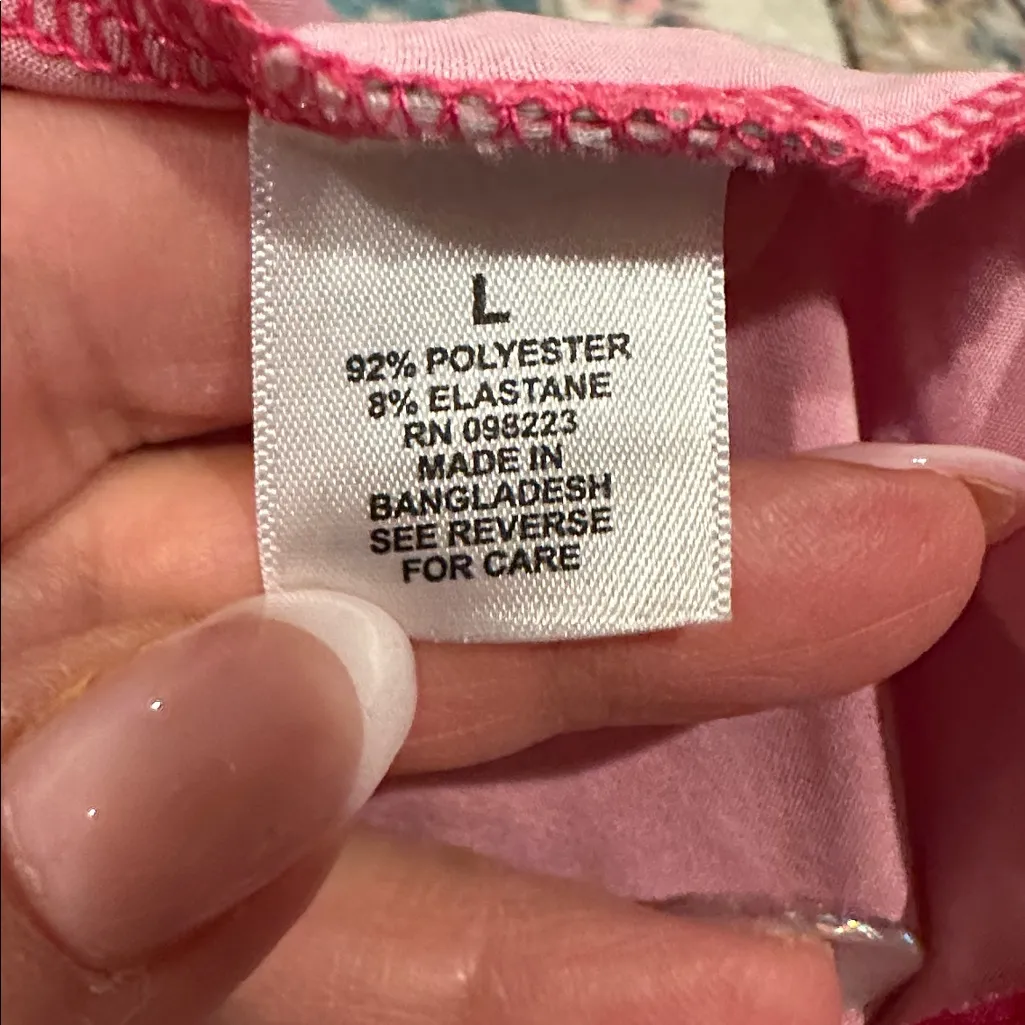 Magellan Outdoors Pink Gray Fish Gear Boyfriend Fit Cooling Long Sleeve Shirt L - Image 8