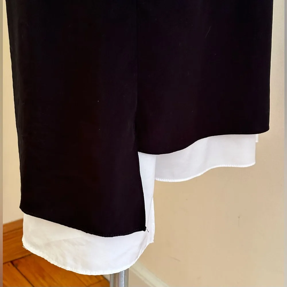 Ivy & Blu Black,White 2 Layered Sheer Light Material Round Spaghetti Straps Sz 8 - Image 7