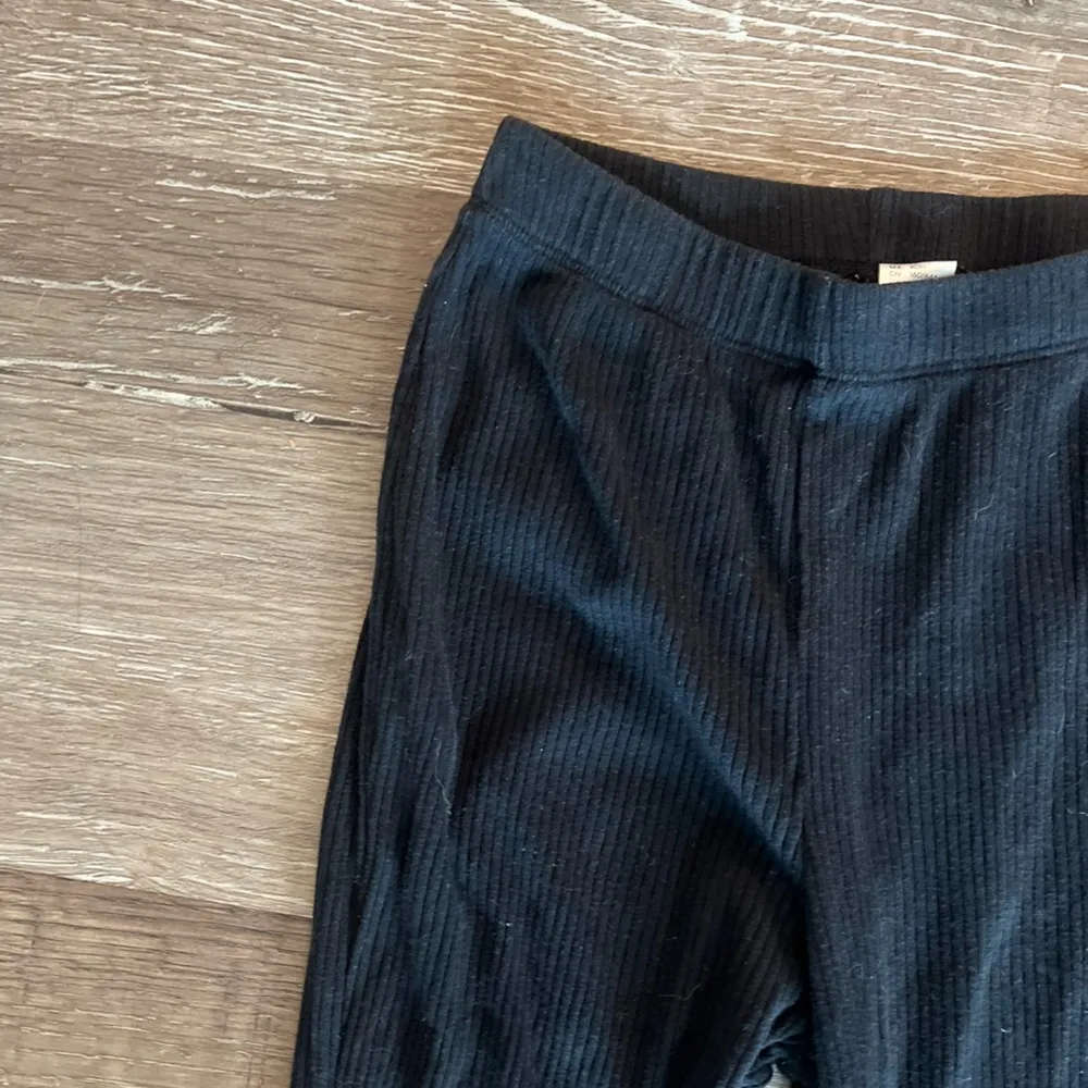 Black Flare Ribbed Leggings H&M - Image 4