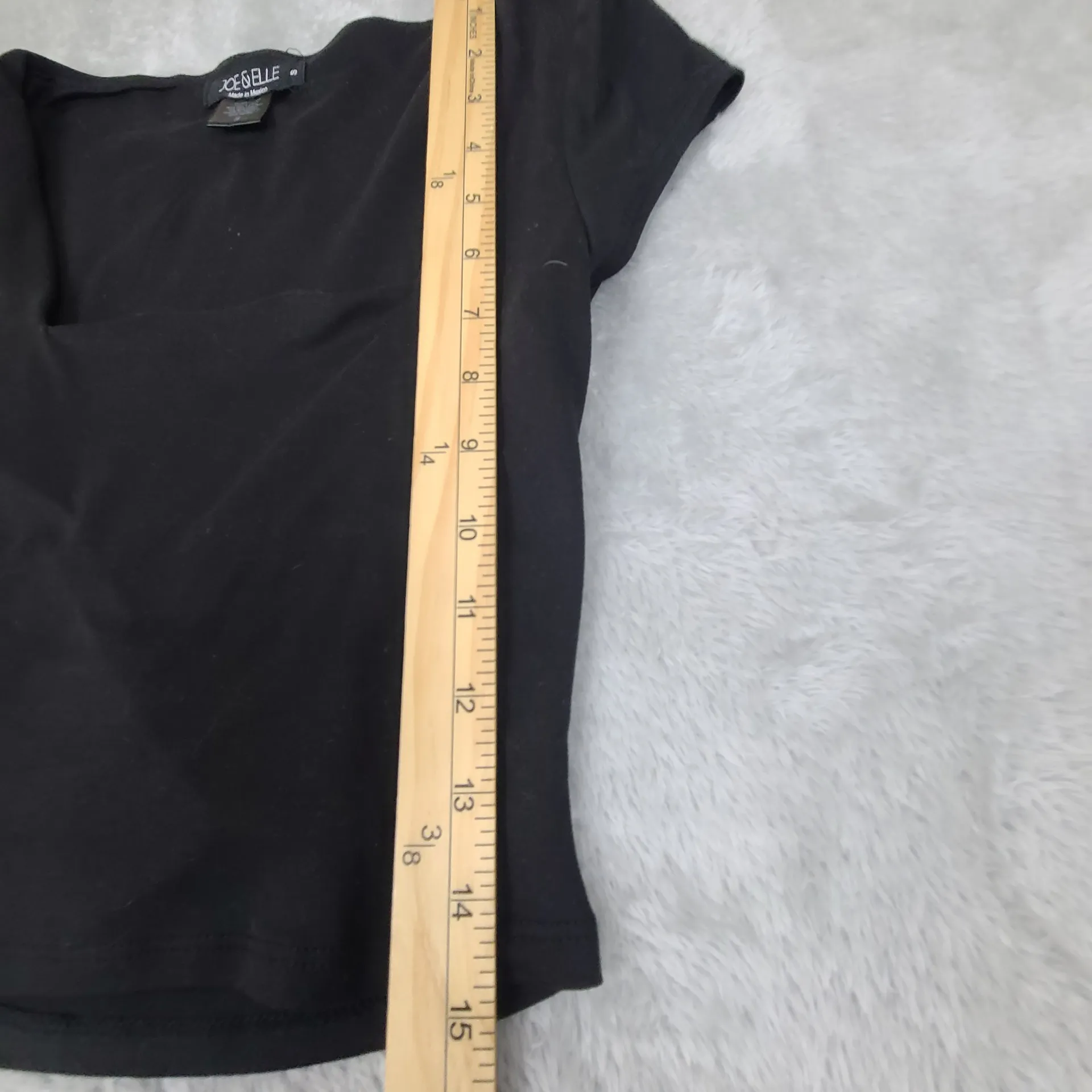 Joe & Elle Classic‎ Black Cap Sleeve Blouse - Image 5