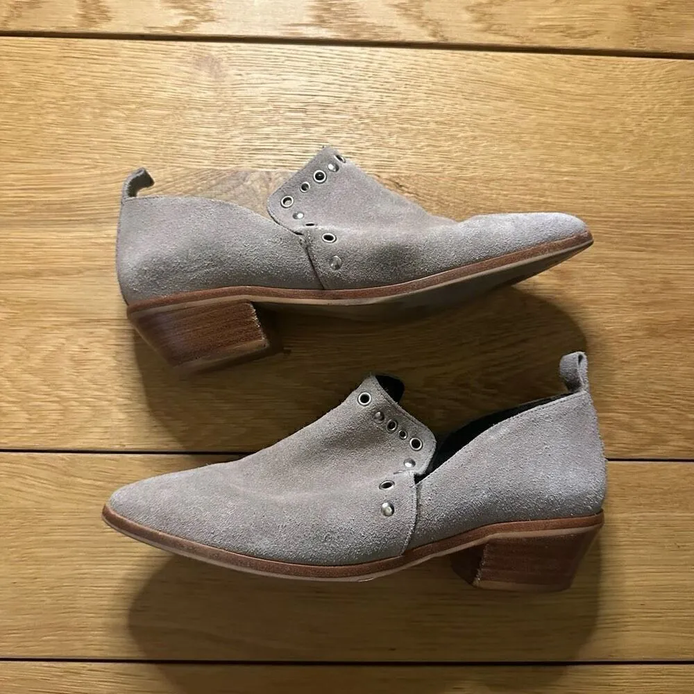 Jessica Minkoff boots booties suede 6.5 tan made in brazil - Image 3