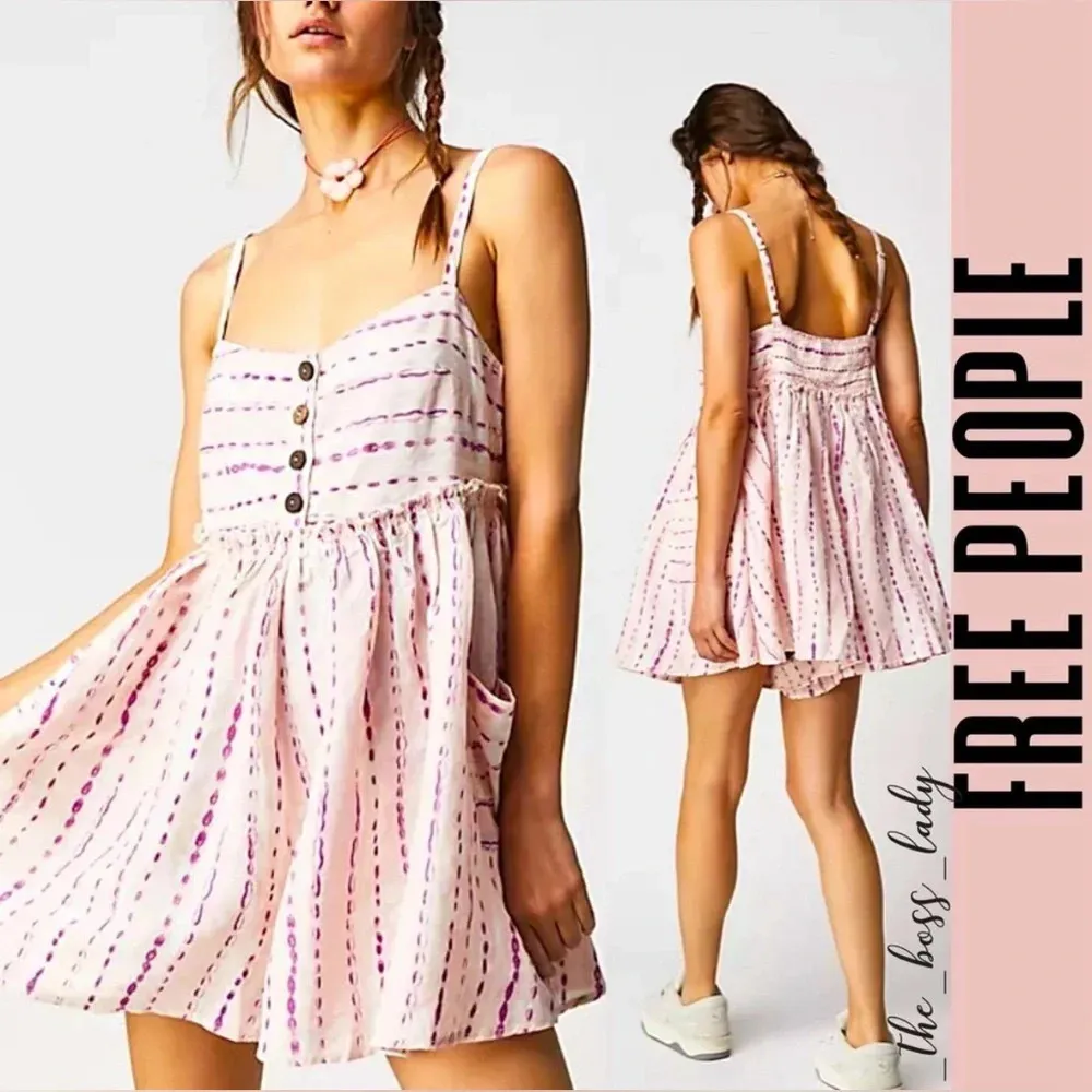 Free People romper Size Small  one-piece linen viscose onesie jumpsuit NWOT 1433 - Image 2