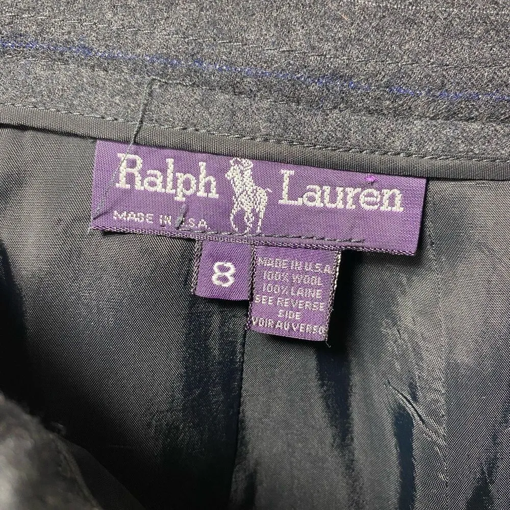 Ralph Lauren Purple Label | Wool Pencil Skirt Charcoal Gray Sz 8 - Image 2