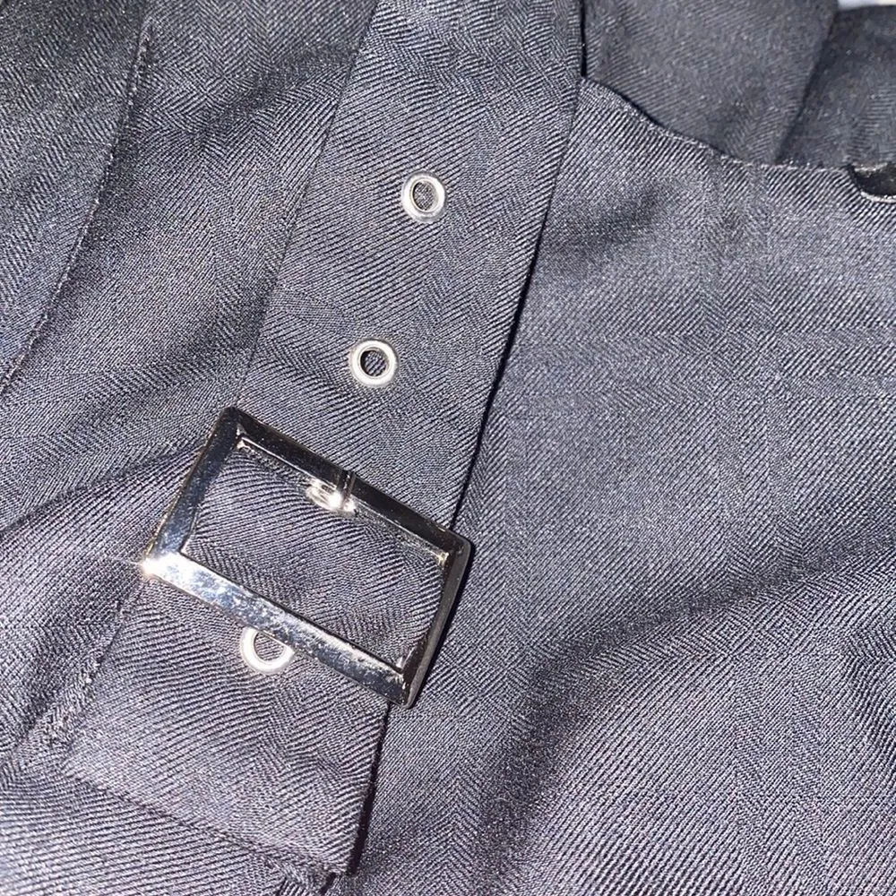 ✨ Black button up mini dress with buckle straps✨ - Image 6