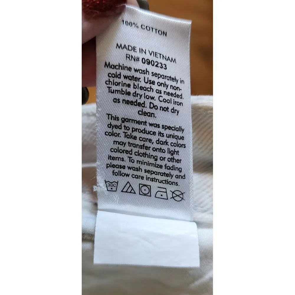 PacSun High Rise Festival Tie Dye‎ Denim Shorts Distressed Frayed Hem Size 25 - Image 6