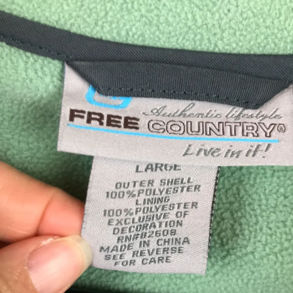 Free Country Women’s Fleece Green Gray Multi-Pocket Jacket - Image 11