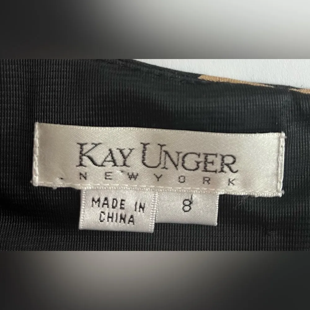 Kay Unger Dress 100% Silk Size 8 - Image 5