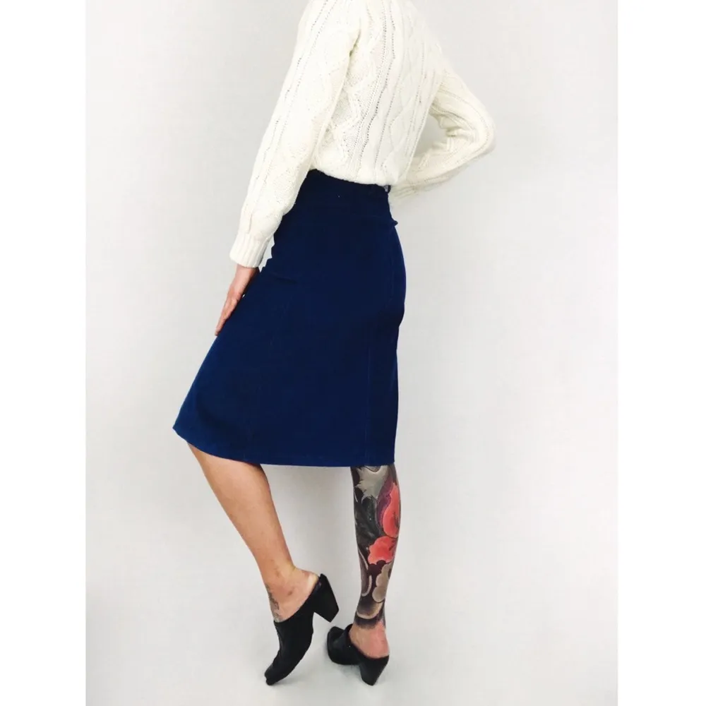 Vintage Wrangler Corduroy Button-Front Skirt | Size XS - Image 6