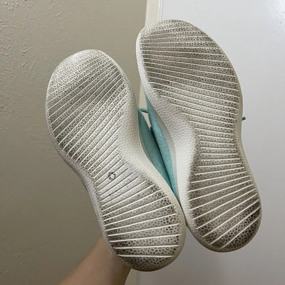 ALLBIRDS Turquoise mint green wool tree runners lace up shoes size US W8 - Image 5