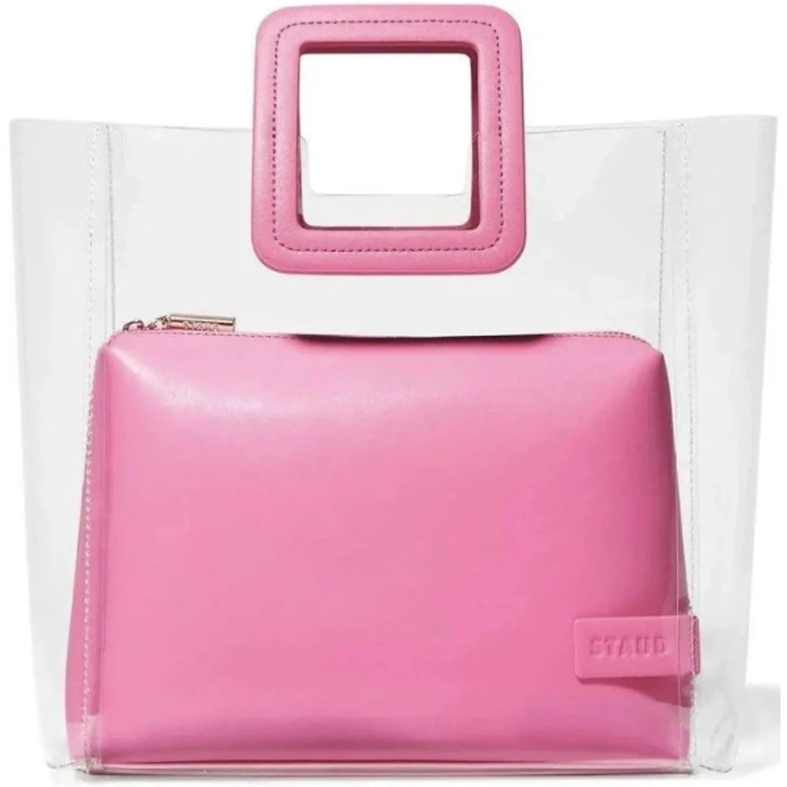 STAUD‎ Shirley Clear Handle PVC Bag Pink - Image 2