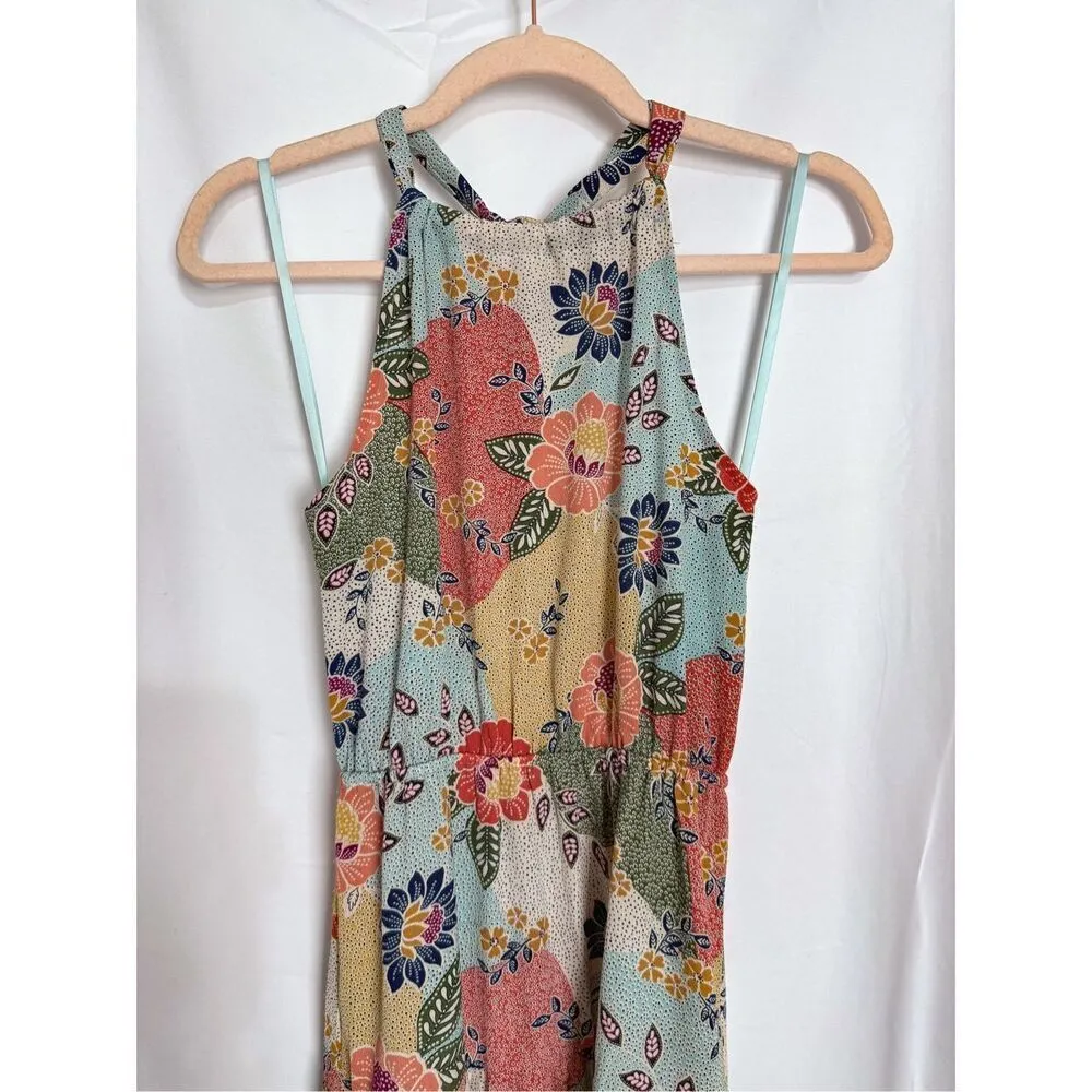 Francesca’s Monteau multicolor halter maxi dress Blue Size XS - Image 2