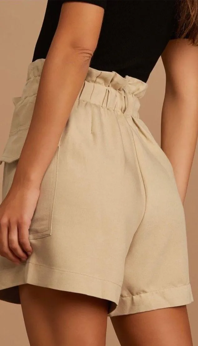 Lulu’s City Expedition Khaki High Waisted Utility Shorts NWT - Image 3