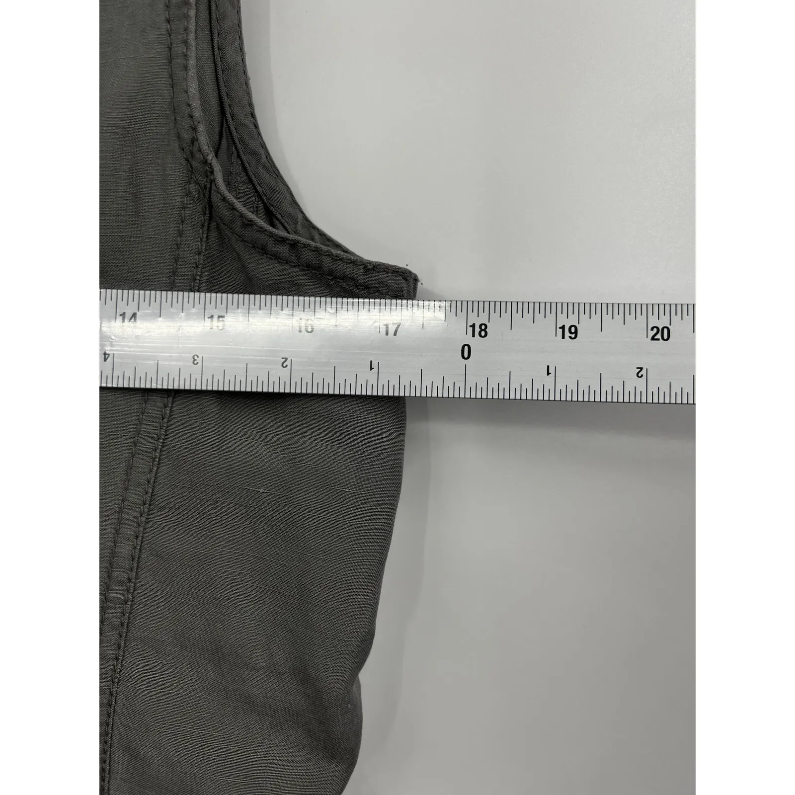 J. Jill Vest Womens Olive Green‎ Silk Linen Sleeveless Top Size Small - Image 8